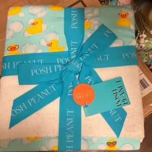 Posh Peanut Rubber Ducky hooded towel